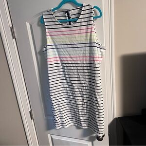 NWOT vineyard vines cotton stripped dress XL